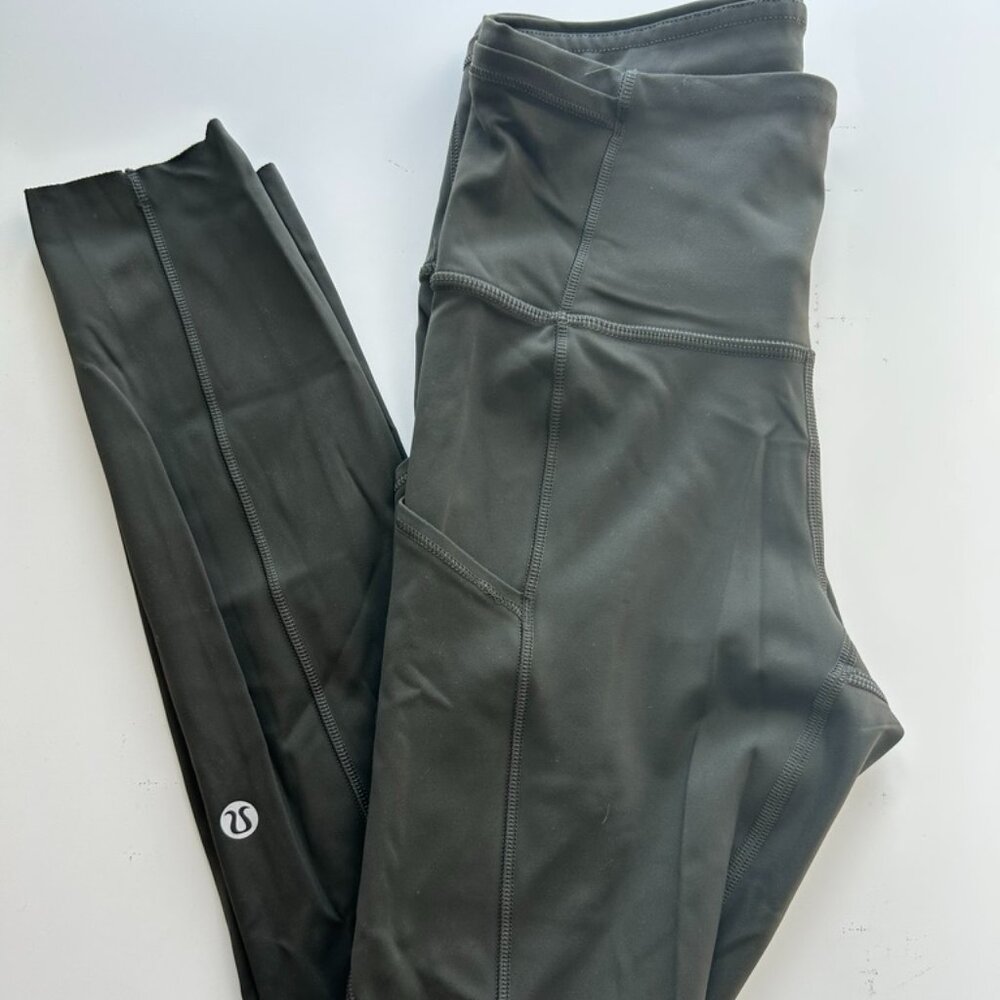 Lululemon Fast and Free 25" Leggings - Olive Green